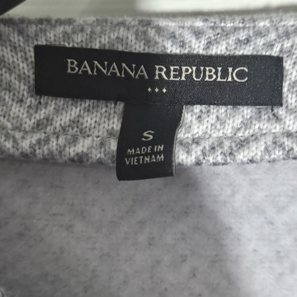 Banana Republic Herringbone Knit Open Front Asymmetrical Zip Jacket Coat, Small